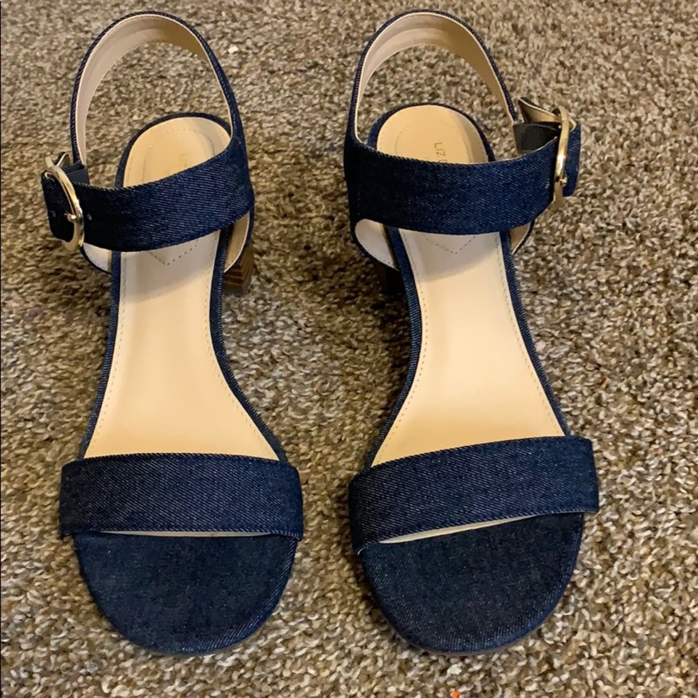 Denim design heels